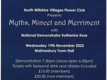 North Wiltshire Villages Flower Club - Myths, Mincet & Merriment